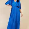 Clothing Little Mistress | Cobalt Blue Twist Detail Midaxi Dress