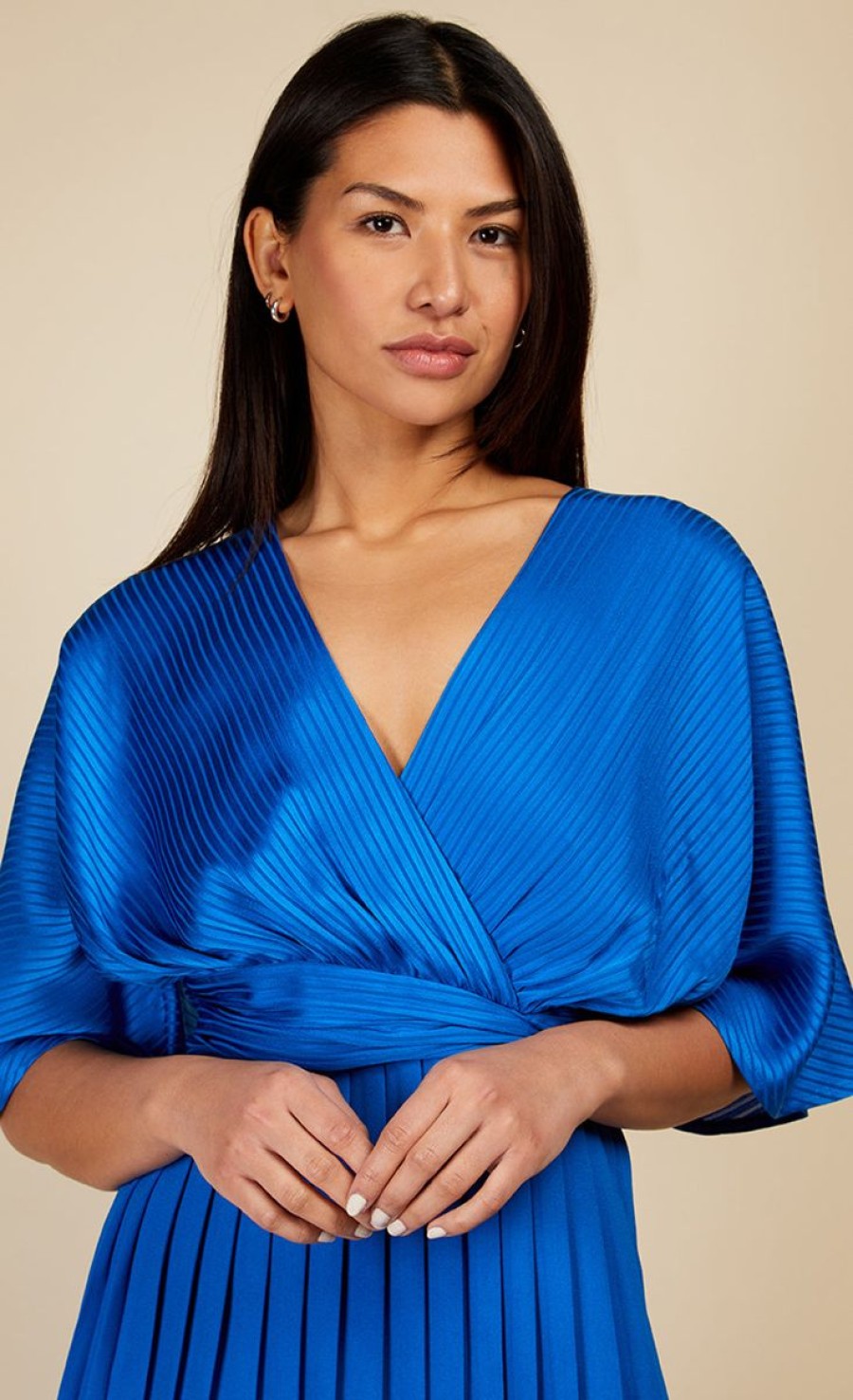 Clothing Little Mistress | Cobalt Blue Twist Detail Midaxi Dress