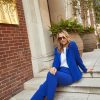 Clothing Little Mistress | Royal Blue Flared Trousers By Vogue Williams