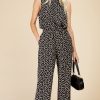 Clothing Little Mistress | Mono Spot Wide Leg Trousers By Vogue Williams