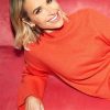 Clothing Little Mistress | Orange High Neck Knit Jumper By Vogue Williams