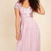 Clothing Little Mistress | Blush Spot Pleated Midaxi Dress