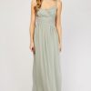 Clothing Little Mistress | Braided Strap Sage Maxi Dress