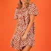 Clothing Little Mistress | Zebra Print Mini Smock Dress By Vogue Williams