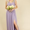 Clothing Little Mistress | Alexa Lavender Plunge Neckline Maxi Dress