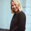 Clothing Little Mistress | Black Open Knit Jumper By Vogue Williams