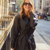 Clothing Little Mistress | Black Pu Overshirt By Vogue Williams