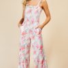 Clothing Little Mistress | Floral Print Frill Detail Jumpsuit