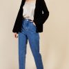 Clothing Little Mistress | Mid-Blue Tapered Denim Jeans By Vogue Williams