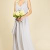 Clothing Little Mistress | Amanda Ice Grey Tie Waist Maxi Dress